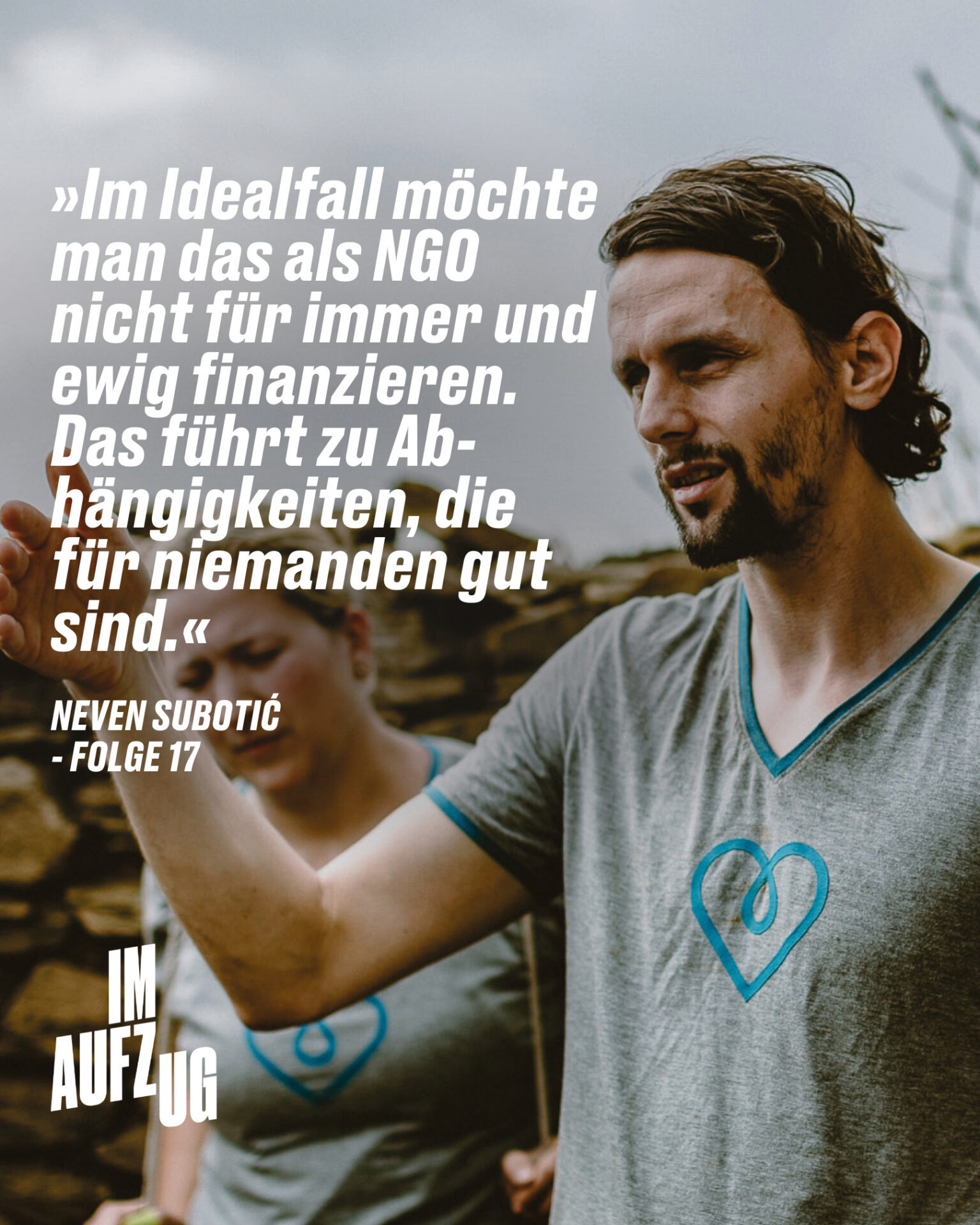 Portrait von Neven Subotić Zitattext: Im Idealfall möchte man das als NGO nicht für immer und ewig finanzieren. Das führt zu Abhängigkeiten, die für niemanden gut sind