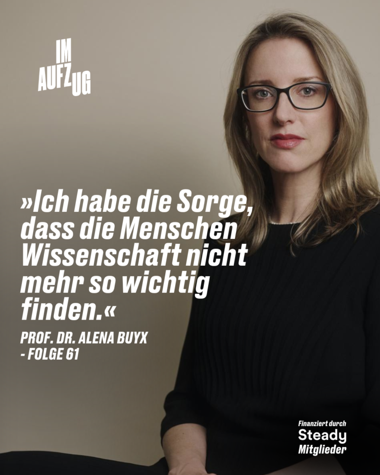 Im Aufzug mit Alena Buyx