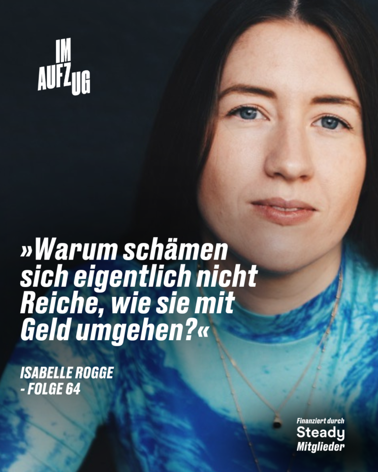 Im Aufzug mit Isabelle Rogge