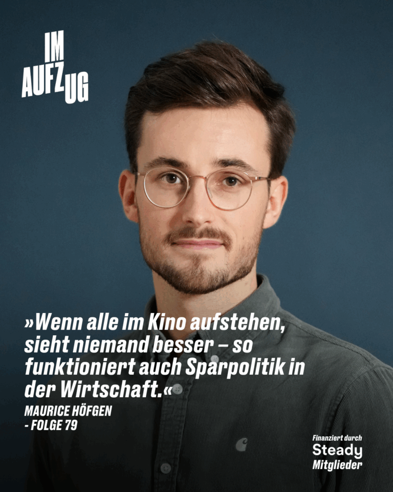 Im Aufzug mit Maurice Höfgen