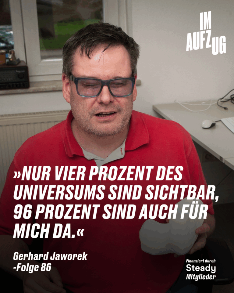 Im Aufzug mit Gerhard Jaworek