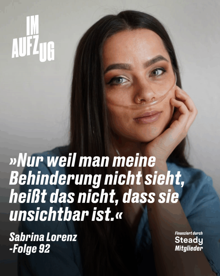 Im Aufzug mit Sabrina Lorenz