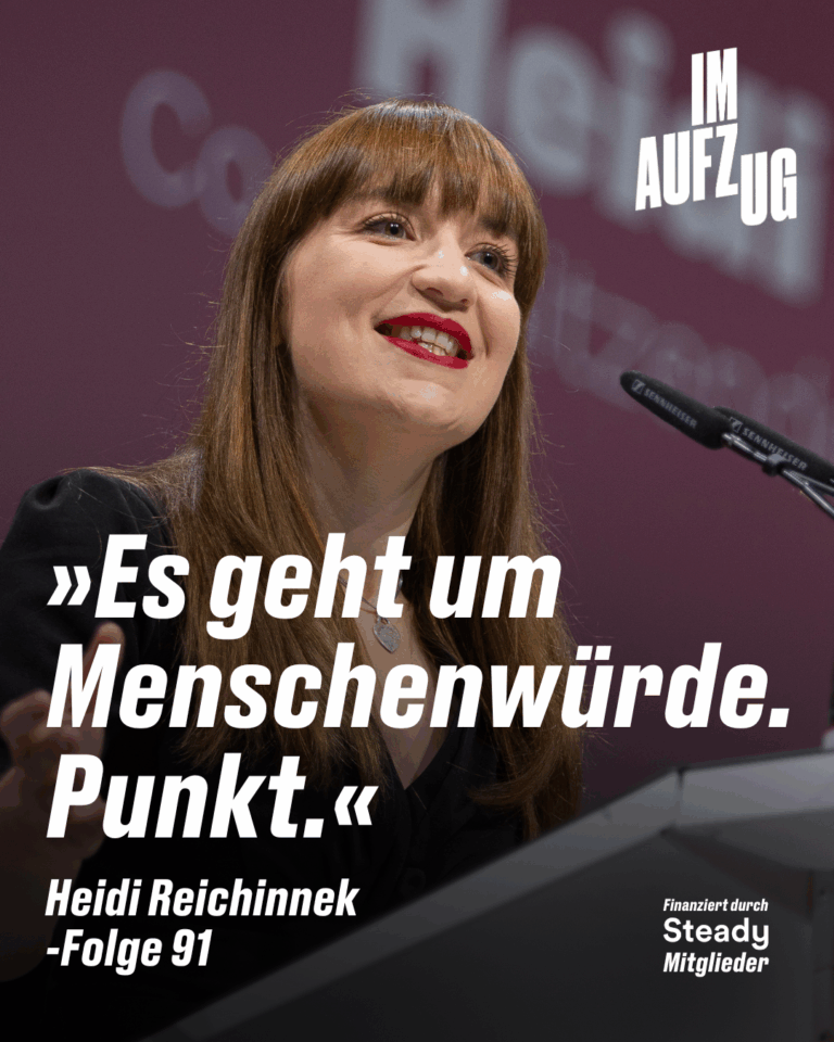 Im Aufzug mit Heidi Reichinnek