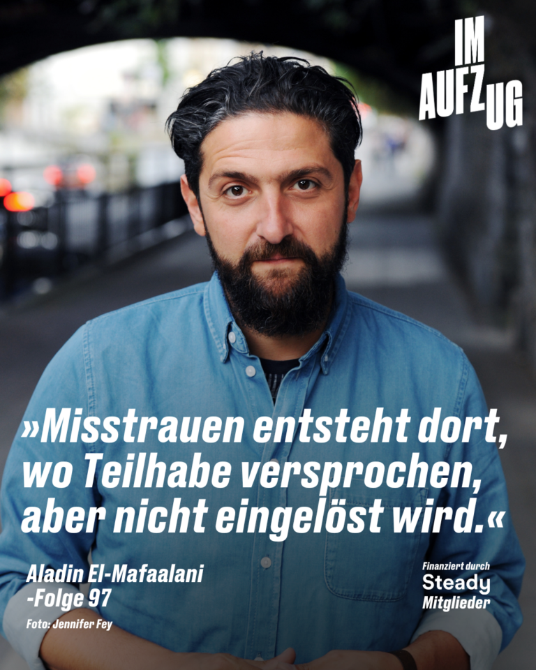 Im Aufzug mit Aladin El-Mafaalani
